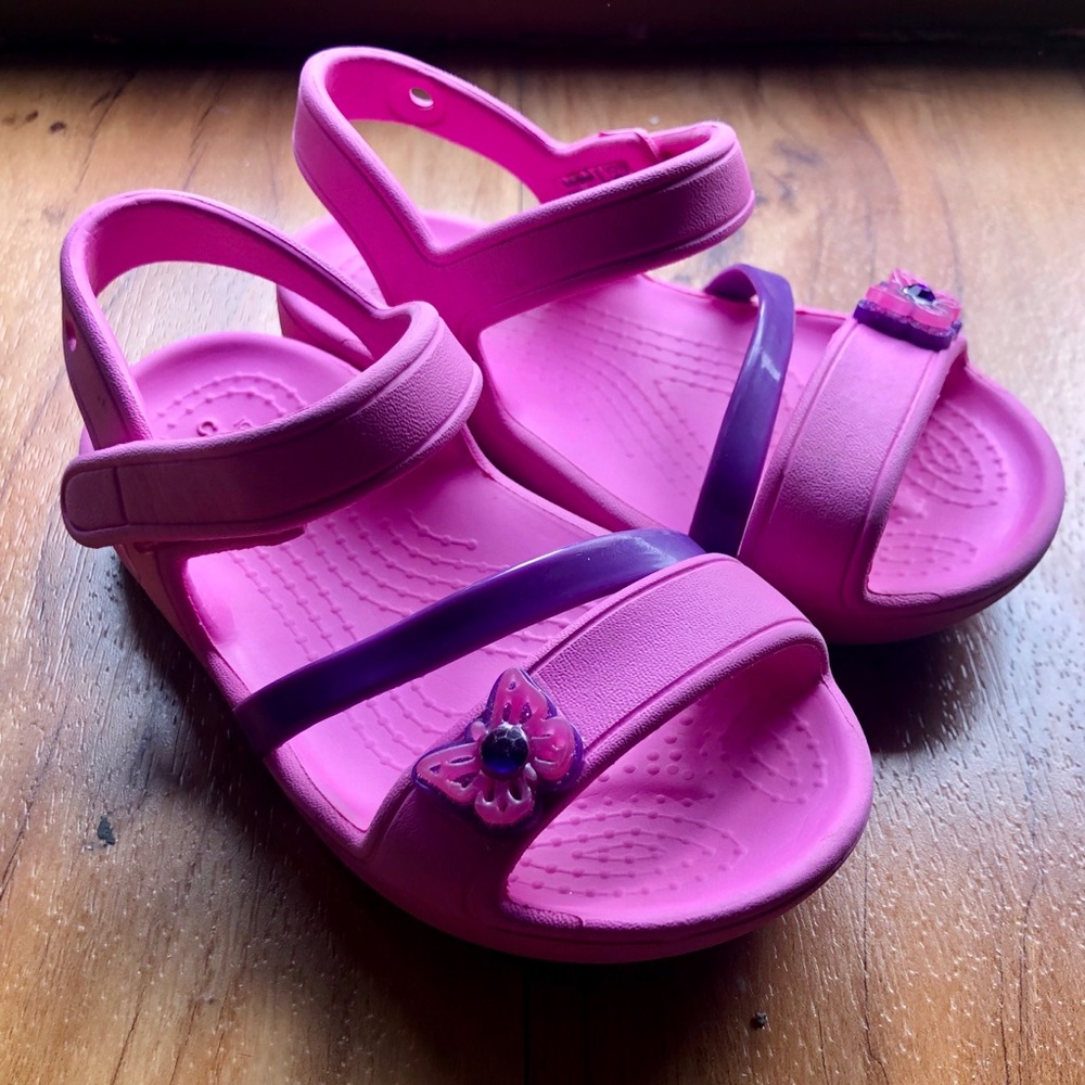 Crocs Toddler Lina K Sandals Party Pink Size 7